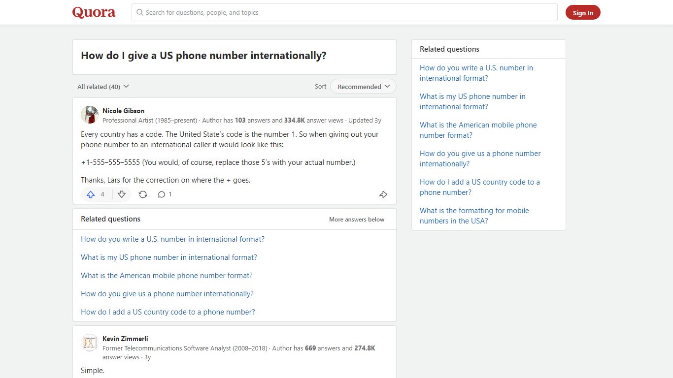 How to give a US phone number internationally - Quora